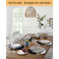 thumbnail image 5 of 15 Inch Round Placemats Set of 6, Black Snowman Non Slip Heat Insulation PP Table Mats, Christmas Winter Snowflake Xmas Tree Washable Place Mats for Kitchen Dining Party Table Decor, 5 of 7