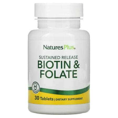 Nature's Plus Biotin/Folic Acid Time Release 30 Sustained Release Tablet