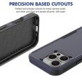 thumbnail image 2 of Allytechgroup Compatible for Apple iPhone 16 Pro Max, Rugged Shockproof Military Grade Protection Dual Layers Hard PC TPU Phone Case for iPhone 16 Pro Max, Darkblue, 2 of 5