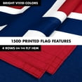 thumbnail image 5 of G128 Combo Pack: 6 Feet Tangle Free Spinning Flagpole (Silver) Norway Norwegian Flag 3x5 ft Printed 150D Brass Grommets (Flag Included) Aluminum Flag Pole, 5 of 8