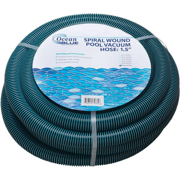 Ocean Blue 1.5" x 30' Spiral Wound Vacuum Hose w/ Swivel  Standard Cuff