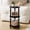 Black, variant on Maliowa 3-Tier Side Table, Small Round End Table for Living Room Bedroom, Accent Table Narrow Nightstand with Storage Shelf, Walnut