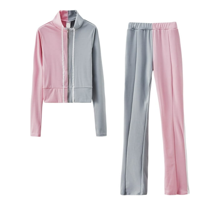 Ensemble pour Femmes Liquidation Sweat à Capuche et Pantalon Survêtement Sport Rose m
