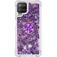 thumbnail image 2 of Samsung Galaxy A22 4G Case (Not 5G),Creativity Clear Quicksand Glitter Flowing Liquid Floating Soft TPU Case w/Stand Bling Diamond Sparkle Phone Cover for Samsung Galaxy A22 4G  Purple, 2 of 14