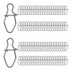 thumbnail image 4 of 100 piezas de broches de pesca de acero inoxidable de alta resistencia con cierre de seguridad y cambio de broches de pesca 14mm, 4 of 9