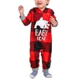 thumbnail image 1 of Conjunto de pijama navideño a cuadros rojos para bebés, sudadera con capucha y pantalones holgados con cintura elástica, de 9 a 12 meses, 1 of 8
