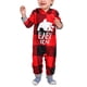 thumbnail image 1 of Conjunto de pijama navideño con capucha y pantalones holgados, cintura elástica, mangas largas, talla 12-18M, a cuadros rojos, para bebés, 1 of 8