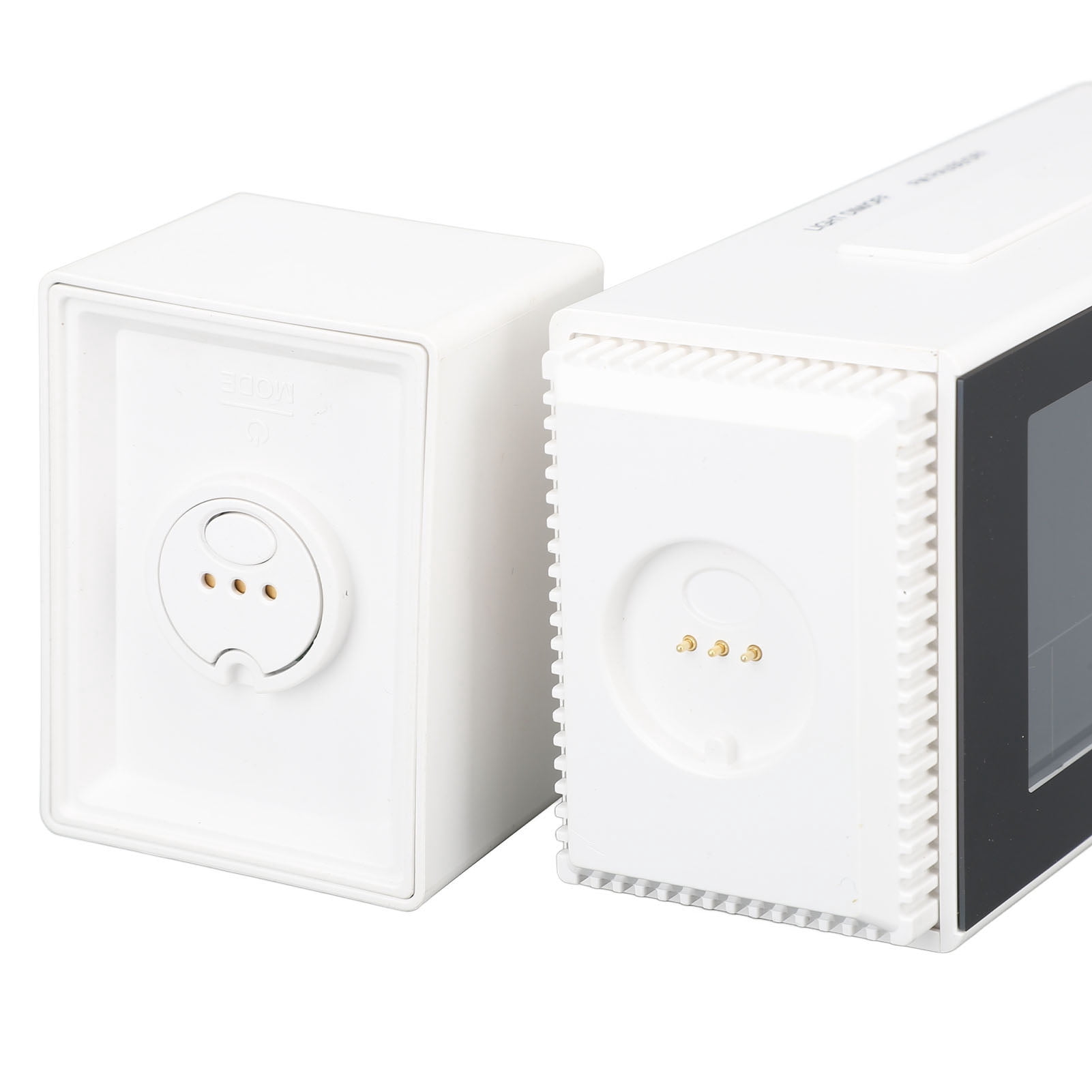 Riousery LED Digital Clock Human Motion Sensor Night Light Electronic Alarm Clock for Kids Students Multifunctional Temp Humidity White 7.48 in / 19 cm