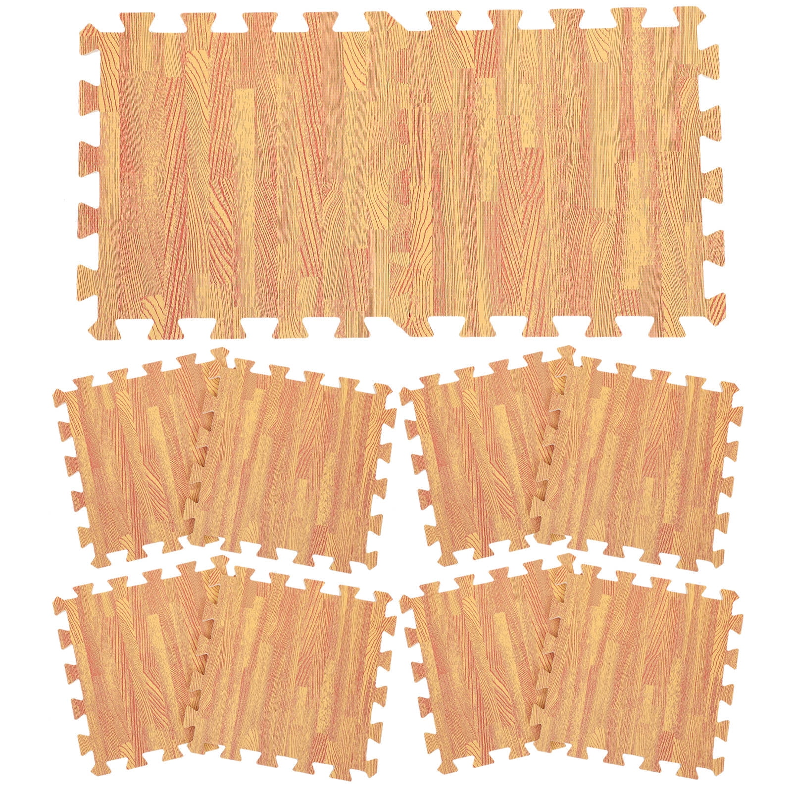 Raindrops  12 Pcs Wood Grain Foam Floor Mat Pit Play Carpet Tiles Baby
