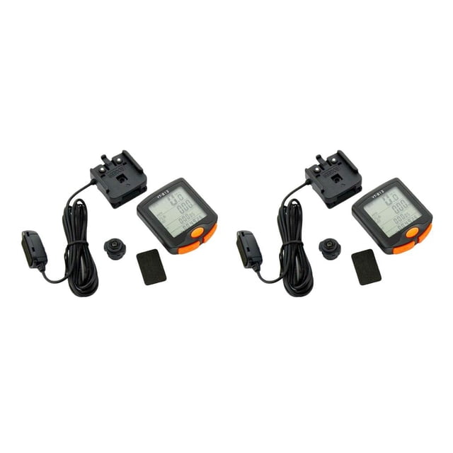 heritaly Cycling Speedometer Waterproof Bike Odometer Bicycle Computer Device Ride Speeds Counter Household Using Equipment 5.5x4.5x4.5cm 2Set