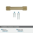 thumbnail image 4 of Amerock Farewind 3 inch (76mm) Center-to-Center Golden Champagne Cabinet Pull, 4 of 6