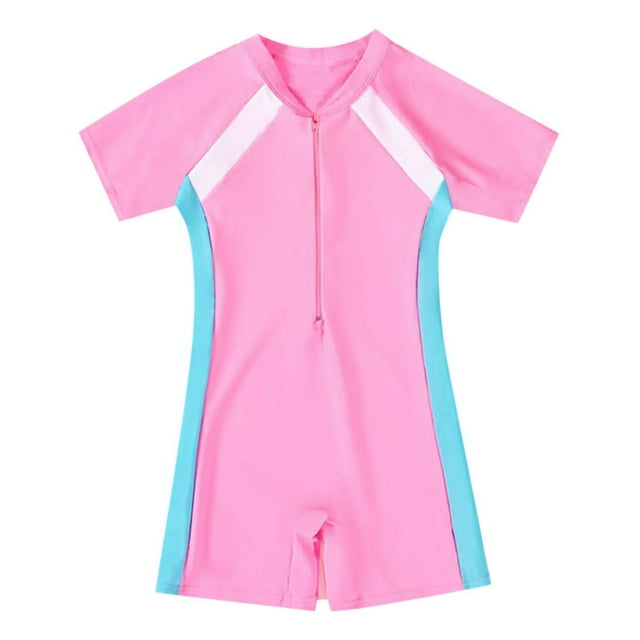 Splozh Maillot de Bain une Pièce pour Bébé Garçon Rashguard Maillot de Bain une Pièce pour Filles et Garçons Enfant Sport Nautique Short de Bain Maillots de Bain Rouge, 8-10 Ans