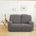 thumbnail image 2 of Rosnek 6-Pieces Recliner Sofa Covers Stretch Reclining Couch Covers for 2 Cushion Reclining Sofa Washable Furniture Protector with Elastic, 2 of 6