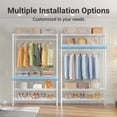 thumbnail image 3 of VIPEK V1 Heavy Duty 4-Tier Adjustable Clothes Rack, Freestanding Clothing Organizer with Shelves & Hanging Rod, 500LB Capacity, 35.4"L x 15.7"W x 70.9"H, White, 3 of 10