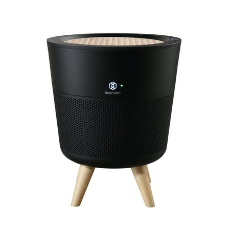 

IMUNSEN M-002B Air Purifier with Cypress Wood Filter H13 True HEPA Filter 100% Ozone Free Auto Sleep Mode Filters allergens Pollen Smoke Perfect for Office and Bedroom - Black