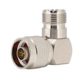 thumbnail image 2 of 2-Pack N Male to UHF Female Elbow Adapter - RF Coaxial Adapter Connector for Radio Antenna, 2 of 8