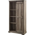 thumbnail image 1 of Meuble de Rangement Haut Porte Coulissante Rainurée Moderne en Gris, 1 of 7