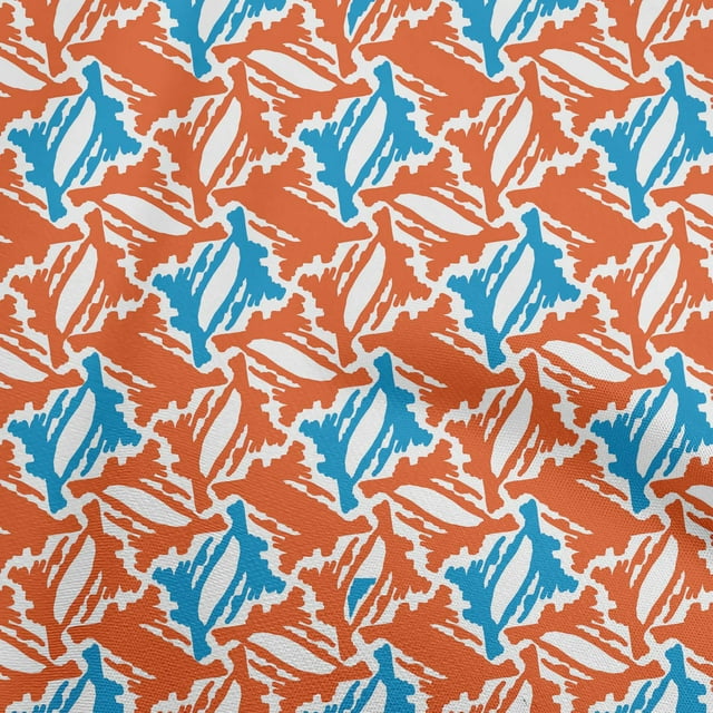 oneOone Polyester Spandex Orange Fabric Abstracts Craft Projects Decor Fabric Printed By The Yard 56 Inch Wide