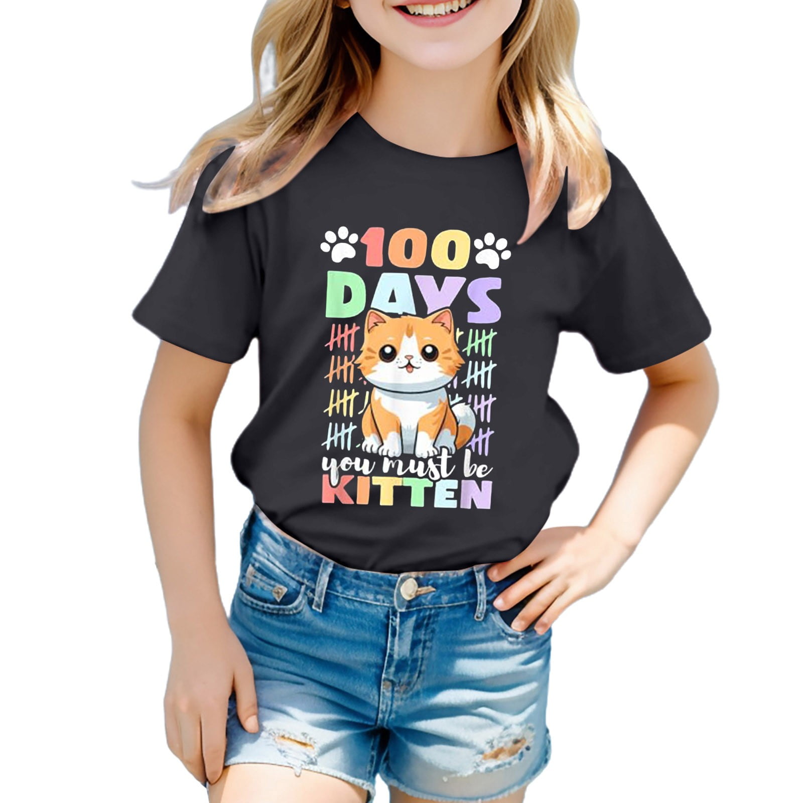 Big Kid Girl Shirt Long Sleeve Shirt 2t Girl Shirts for Teen Kids Girls Child Short Sleeve Prints T Shirt Trendy Girls Fans Gift Girls