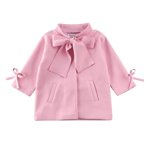 Mercatoo Toddler Girls Trench Coat Long Winter Jacket Kids Girls' Dress Coat Wool Blend Long Peacoat Faux Fu𝐫 Jacket Outerwear