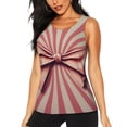thumbnail image 1 of Balery Retro Bow Camiseta sin mangas estampada ligera para mujer, tops de entrenamiento sin mangas, camisetas de yoga transpirables de secado rápido.-X-Large, 1 of 7