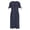 🔥 Navy, variant on Sentmoon Graduation Dress Summer 2026 Trendy Solid Color Short Sleeve Crew Neck Midi Dress with Pockets Regular Fit for Work and Weekend White XL