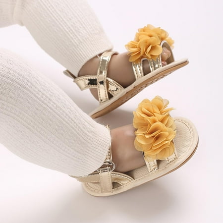 

Wancir Baby Boy Girl Summer Infant Squeaky Sandals Premium Rubber Sole Closed-Toe Non-Slip Shoes Toddler First Walkers