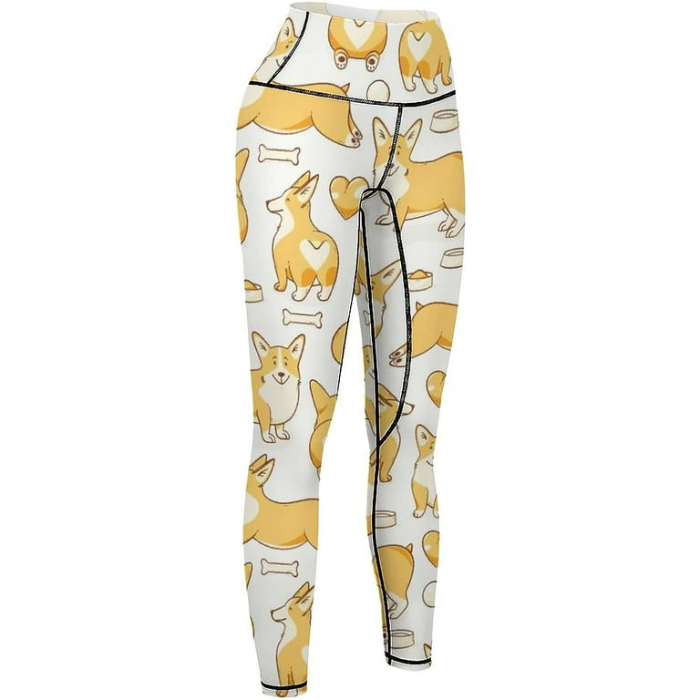 Welsh Corgi Dog Women s Yoga Pants High Waist Tummy Control