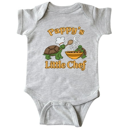 

Inktastic Pappy s Little Chef with Cute Turtles Gift Baby Boy or Baby Girl Bodysuit