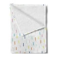 thumbnail image 2 of Geometric Soft Flannel Fleece Blanket, Drizzling Rain of Vibrant Pastel Colored Funky Dashes Lines Nursery Concept Print, Cozy Plush for Indoor and Outdoor Use, 60" x 80", Multicolor, by Ambesonne, 2 of 5