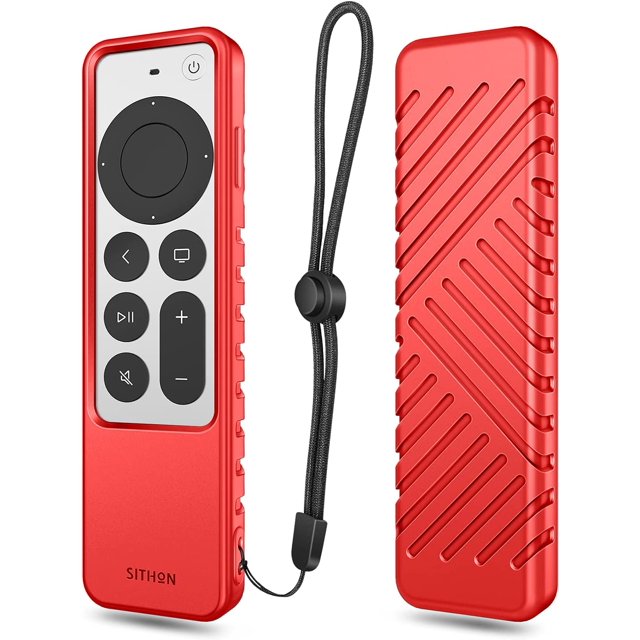 SITHON Silicone Case for Apple TV 4K 2021 Remote Controller, Lightweight Shockproof Anti Slip Protective Cover