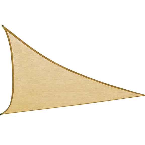 ROSENICE Triangle Sun Shade Sail Canopy With Durable Rings For Garden And Pool Beige Yellow Outdoor Hanging Shade