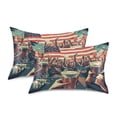 thumbnail image 2 of Dailycode Satin Pillow Case Standard Silk Pillow Cover for Hair and Skin Envelope Closure People Cheering with Beer 20"x26", 2 of 9