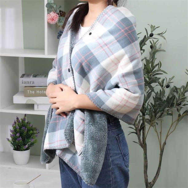 Pocket Model Fleece Cover Blanket Facecloth Shawl Blanket Office Home Multifunctional Shawl Bucket Blanket Cape