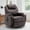 Brown, variant on YSICK Swivel Rocker Recliner Chair with Massage PU Leather for Living Room,Grey