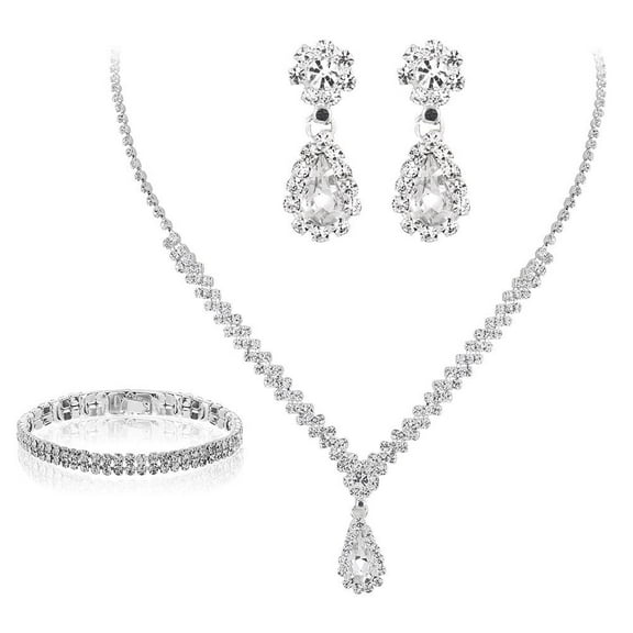 Alloy Jewelry Set, Earrings Bracelet Necklace, Unique Gift for Women