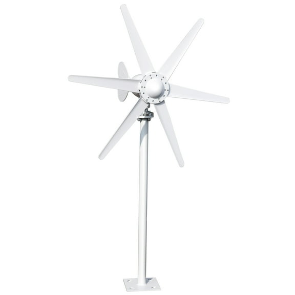 800W 12V/24V Wind Turbine Generator with 6 Blades - Electromagnetic Power Producer for Home, Farm, RV & Off-Grid Renewable Energy System