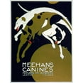 thumbnail image 3 of Alfonso Iannelli 19x24 Black Modern Framed Museum Art Print Titled - Meehan's Canines Featuring His Celebrated Leaping Hounds (1970), 3 of 5