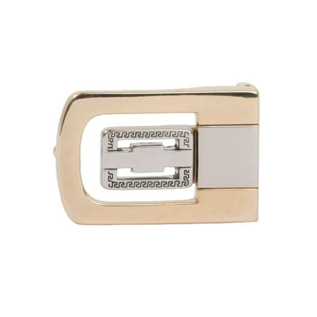 1 1/8 Inch (28 mm) Gold & Silver Two Tones Clamp Belt Buckle