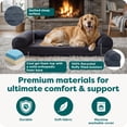 thumbnail image 5 of Furhaven Cooling Gel Dog Bed w/ Removable Bolsters & Washable Cover,Quilted Sofa, Jumbo/XL, Iron Gray, 1 Count, 5 of 9