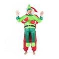thumbnail image 2 of Christmas Xmas Santa's Elf Helper Inflatable Costume for Adults (One Size), 2 of 5