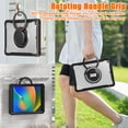 thumbnail image 6 of XYX For iPad 9th 2022/8th 2021/7th Gen 2020 Case 10.2 inch, 360 Rotating Hand Grip, Shoulder Strap, Heavy Duty Drop Protection, Transparent, 6 of 7