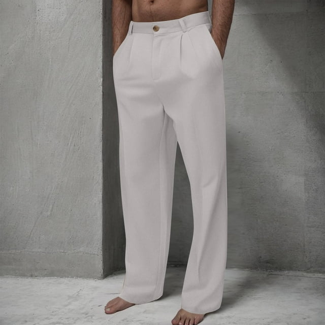 Pantalones largos para hombre, lisos, informales, con múltiples bolsillos y botones, para exteriores, rectos, para fitness, cargo, poliéster