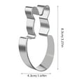 thumbnail image 3 of Dusknt Stainless Steel Cookie Cutter B Bunny, Biscuit Moulds,, 3 of 4