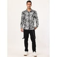 thumbnail image 3 of INSPIRE CHIC Big & Tall Men's Leopard Print Button Down Long Sleeve Shirt, 3 of 6