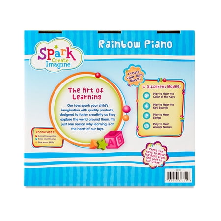 SPARK CREATE IMAGINE SPARK.CREATE.IMAGINE RAINBOW PIANO FOR TODDLERS, AGES 18 MONTHS AND UP – TOY MUSICAL INSTRUMENT