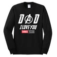 thumbnail image 2 of Wild Bobby, Dad I Love You 3000 Endgame Superhero Gift Idea, Father's Day, Men Long Sleeve Shirt, Black, Small, 2 of 4