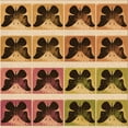 thumbnail image 1 of Ahgly Company Tapis d'Intérieur Lavables en Machine, Carrés Transitionnels Rouges Bruns, Carrés de 7', 1 of 7