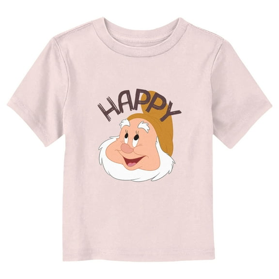 Toddler's Snow White and the Seven Dwarfs Happy Large Portrait Graphic Tee Light Pink 4T