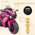 thumbnail image 4 of Techvida Electric Motorcycle for Kids,12V Battery Powered 2 Wheels Motorcycle Toy with Bluetooth, Music, Light, 4 of 8